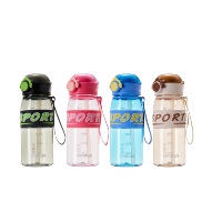 Bouteille d'eau en plastique de grande capacité de 650 ml avec joint anti-fuite à 360° entièrement détachable et lavable pour les voyages en déplacement