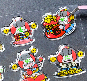 Tùy chỉnh A6 Kích thước 3D Epoxy Sticker tấm in dính phim hoạt hình anime Dome Epoxy 3D dán - Product Image 3