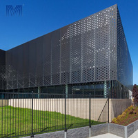 Mur rideau en aluminium perforé léger découpé au laser 3D pour la création d'ombres et de lumières, idéal pour les hôtels - Vente chaude