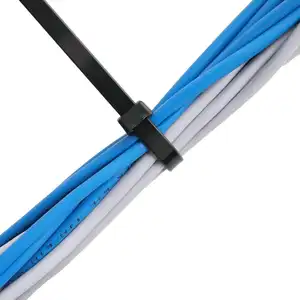 Excelente calidad Tecnología sofisticada Blanco y Negro Autoblocante Nylon66 Bridas para cables de plástico Bridas con cremallera