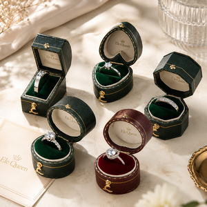 Custom Mini <b>Ring</b> <b>Box</b> Set with Velvet Lining Multiple Shape Jewelry Gift Packaging <b>Box</b> for Engagement <b>Ring</b> storage and gift store - Product Image 1