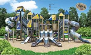 WPC grand paysage aire de jeux extérieure thème de la nature éco-bois installation de <span class=keywords><strong>loisirs</strong></span> pour les enfants à jouer - Product Image 2