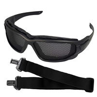 Lunettes de sécurité en maille métallique résistantes aux chocs, anti-buée, anti-reflets, avec sangle réglable, lunettes tactiques pour sports de plein air, pour le cyclisme