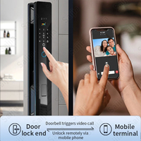 Serrure de porte intelligente Tuya Palm 2026 avec carte RFID, caméra Wi-Fi, appel vidéo, sécurité, serrure de porte d'entrée, serrure électrique à empreinte digitale