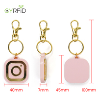 Llavero Acrílico NFC215 Personalizado para Negocios, Etiqueta NFC para Redes Sociales como Instagram, Listo para Enviar
