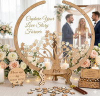 Livre d'or de mariage alternatif en forme d'érable, boîte à messages Feuille d'automne