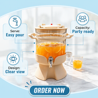 Carafe à jus classique en verre à bec verseur droit, grande capacité, portable pour les fêtes et le camping