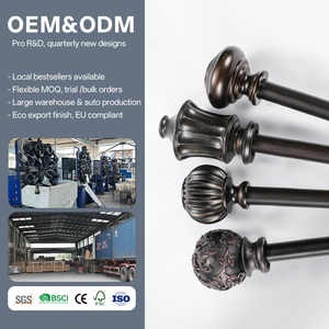 <span class=keywords><strong>Set</strong></span> Tiang Gorden Logam Art Deco Berkualitas Tinggi dengan Desain Anti-Karat Ramah Lingkungan untuk Penggunaan di Jendela Ruang Tamu - Product Image 3