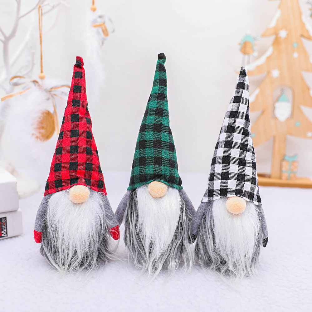 Christmas Hanging Ornaments Handmade Gnomes Plush Santa Table Ornaments Christmas Tree Hanging Decoration Home Decor