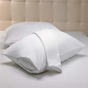 Protetor de travesseiro de tamanho tpu, 100% impermeável, revestimento de cama, estilo de zíper, protetor de travesseiro