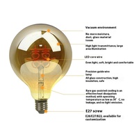 Ampoule Edison E27 G125 AC LED, lumières de bougie, entrepôt, décorative, double bonheur, lampe à mots, gradation, commande tactile, rechargeable