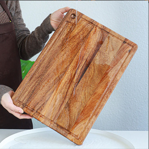 <b>Wooden</b> Cutting Board Rectangle Multifunction Kitchen Chopping <b>Block</b> With Sink Double Sided - Product Image 2