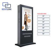 Kiosque numérique extérieur 65 pouces 4K IP66 avec écran tactile entièrement laminé pour affichage publicitaire