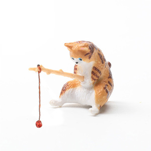 Pequeno Gato Pescador para Aquário: Acessório de Paisagismo e Decoração DIY para Tanque de Peixes - Product Image 2