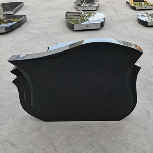 Надгробие из чистого черного гранита/черные памятники для могилы - Product Image 2