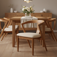 Fauteuil d'appoint design en bois massif, style Wabi-Sabi, pour salon, salle à manger, bureau, hôtel, appartement – Vente directe usine