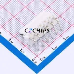 X9396WR-06A-N0SN Wire-to-<b>Board</b> <b>Pin</b> Header Bent Lead Through Hole,P=3.96mm Connector 1x6P 3.96mm Right Angle Insert 6P - Product Image 2