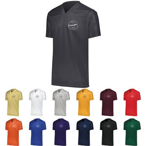 Patrón personalizado número deporte hombres pájaro ojo cuello en V secado rápido alta calidad malla fútbol camiseta equipo personalizado deportes para niño - Product Image 6