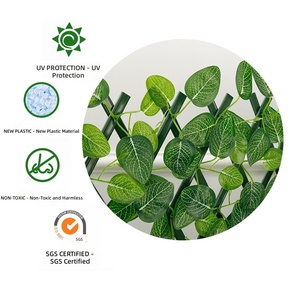 Pagar Daun Buatan yang Dapat Diperluas, Panel Pagar Privasi, Pagar Tanaman Rambat Hijau Palsu yang Dapat Diregangkan untuk Dekorasi Taman, Teras, Balkon - Product Image 2