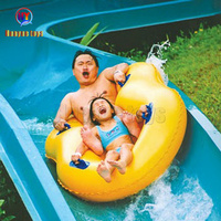 Tube gonflable de toboggan aquatique de trèfle à quatre feuilles chaud Portable Durable fait sur commande pour 2 passagers parc aquatique de tube de parc aquatique de PVC