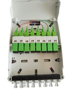 8ZX pra-konektor adaptor SC kotak distribusi kabel Fiber optik dengan 1*8 PLC Splitter Lan nirkabel siap