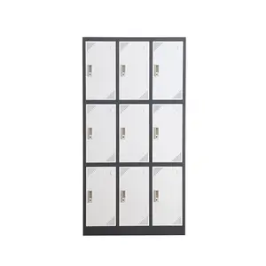 Stahls chrank mit großer Kapazität und neun Türen abschließbarer Büromöbel aus Metalls chrank
