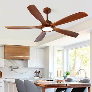 Venta al por mayor de madera LED ventilador de techo con luces y Control de madera contrachapada gigante hogar al aire libre de lujo regulable 3CCT Reversible BLDC Motor - Product Image 6