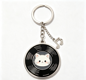 Llavero de Metal con Diseño de Gato de Dibujos Animados, Llavero de Aleación de Zinc Esmaltado, Regalo Coleccionable - Product Image 4