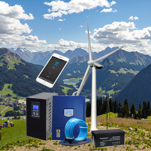 เครื่องกำเนิดไฟฟ้าพลังงานลมแบบตั้งพื้น ได้รับการรับรองมาตรฐาน CE  10kw/5kw สำหรับใช้ในบ้าน ระบบไฟฟ้าเฟสเดียว 220V/110V ระบบไฟฟ้าสามเฟส 380V รุ่น AR5 - Product Image 2