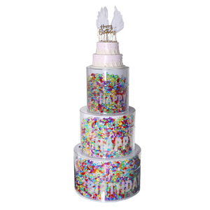 Acrylic Birthday Cake Cart With <b>Led</b> <b>Light</b> Display For Party Decoration Commercial Use - Product Image 5