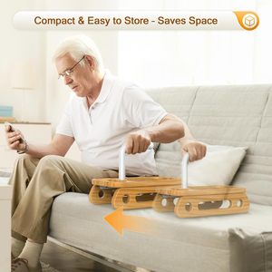 Soporte de madera para sofá con bandeja para teléfono móvil, asidero de madera maciza para ancianos - Product Image 5