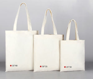 Sacs fourre-tout promotionnels écologiques personnalisés de style classique avec logo imprimé en sérigraphie, couleurs mélangées - Product Image 3