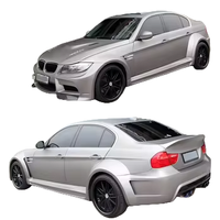 Pour BMW Série 3 E90, mise à niveau du pare-chocs avant et arrière, kit carrosserie large, diffuseur, calandre, capot moteur, ailes, ailes avant