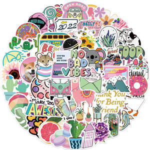 50 पीसी प्रेरणादायक विनाइल कार्टून स्टिकर लैपटॉप पानी की बोतलों के लिए प्रेरक सजावटी स्टिकर - Product Image 5