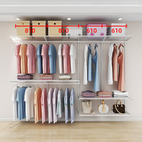 Armoire ouverte en métal design à la mode Armoire de chambre à coucher penderie pour la maison