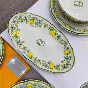 พร้อมจัดส่ง ชุดจานเซรามิคลายเลมอนคลาสสิก สำหรับใช้ส่วนตัว - Product Image 5