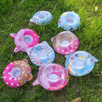 Dessin animé piscine gonflable PVC boisson porte-gobelet flottant boisson sous-verres flottant tasse pour la natation