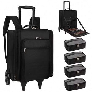 Free Sample Relavel <b>Professional</b> Backpack Cosmetic Bag <b>Makeup</b> Artist Trolley Suitcase Travel Storage <b>Makeup</b> Brush <b>Case</b> - Product Image 1