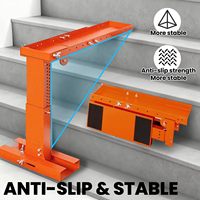 Stabilisateur de marche d'escalier pliable en acier réglable EMBLEM Pro Orange Moderne pour escaliers