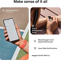 Fitbit Charge 6, tracker d'activité physique, GPS, surveillance de la fréquence cardiaque, écran de 1,04 pouces, batterie lithium-ion, applications Google, abonnement Premium de 6 mois