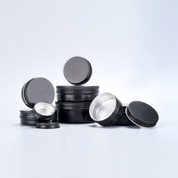 Conteneurs en aluminium métallique 15g 20g 30g 40g 50g 60g 80g 100g 150g 200g, boîtes et pots cosmétiques en aluminium argenté pour bougies