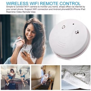 Mini WiFi Security <b>Camera</b> 1080P Night Vision Smoke Detector Design Remote Monitoring <b>Camera</b> <b>for</b> Home Security - Product Image 2