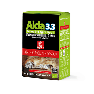 Farine Artisanale Italienne Biologique Semi-Intégrale à Haute Teneur en Gluten Antico Molino Rosso Aida 2.0 1kg, Moulue sur Pierre, Recette Artisanale pour Pâtes Longues - Product Image 1