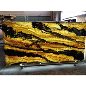 Высококачественная настенная панель из искусственного камня желтого оникса по хорошей цене