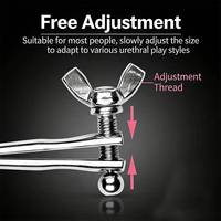 Dilatateur métallique réglable, sonde urétrale, plug stimulant pénien, dispositif de masturbation pour homme adulte, jouet sexuel, 100% étanche