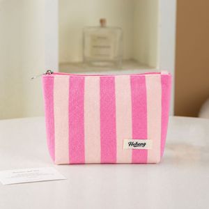 Nouvelle Trousse de Maquillage Designer à Rayures avec Fermeture Éclair, Logo Personnalisable, Sac Cosmétique Portable de <span class=keywords><strong>Voyage</strong></span> pour Femme - Product Image 5