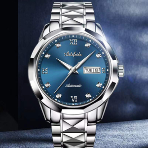 Reloj de Cuarzo para Hombre Ailifeida con Correa de Acero, Superventas, Resistente al Agua, Luminoso, Ultrafino, con Cierre de Doble Mariposa - Product Image 5