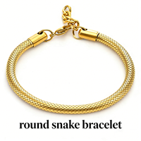 Bracelet chaîne Hip Hop Twinko modèle A95 en acier inoxydable plaqué or/argent 18 carats – Unisexe pour usage quotidien ou soirée