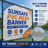 Bannière en maille PVC anti-UV personnalisée, grande taille, pour clôture publicitaire, promotion de campagne commerciale, affichage promotionnel