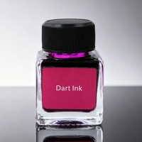Flacon d'encre carré en verre vide de 25 ml pour stylo-plume, avec logo personnalisé, pot d'encre en verre transparent avec couvercle à vis noir, conteneur d'encre en gros